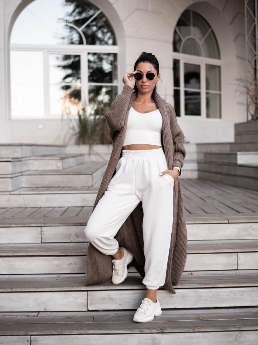 long oversized wool cardigan